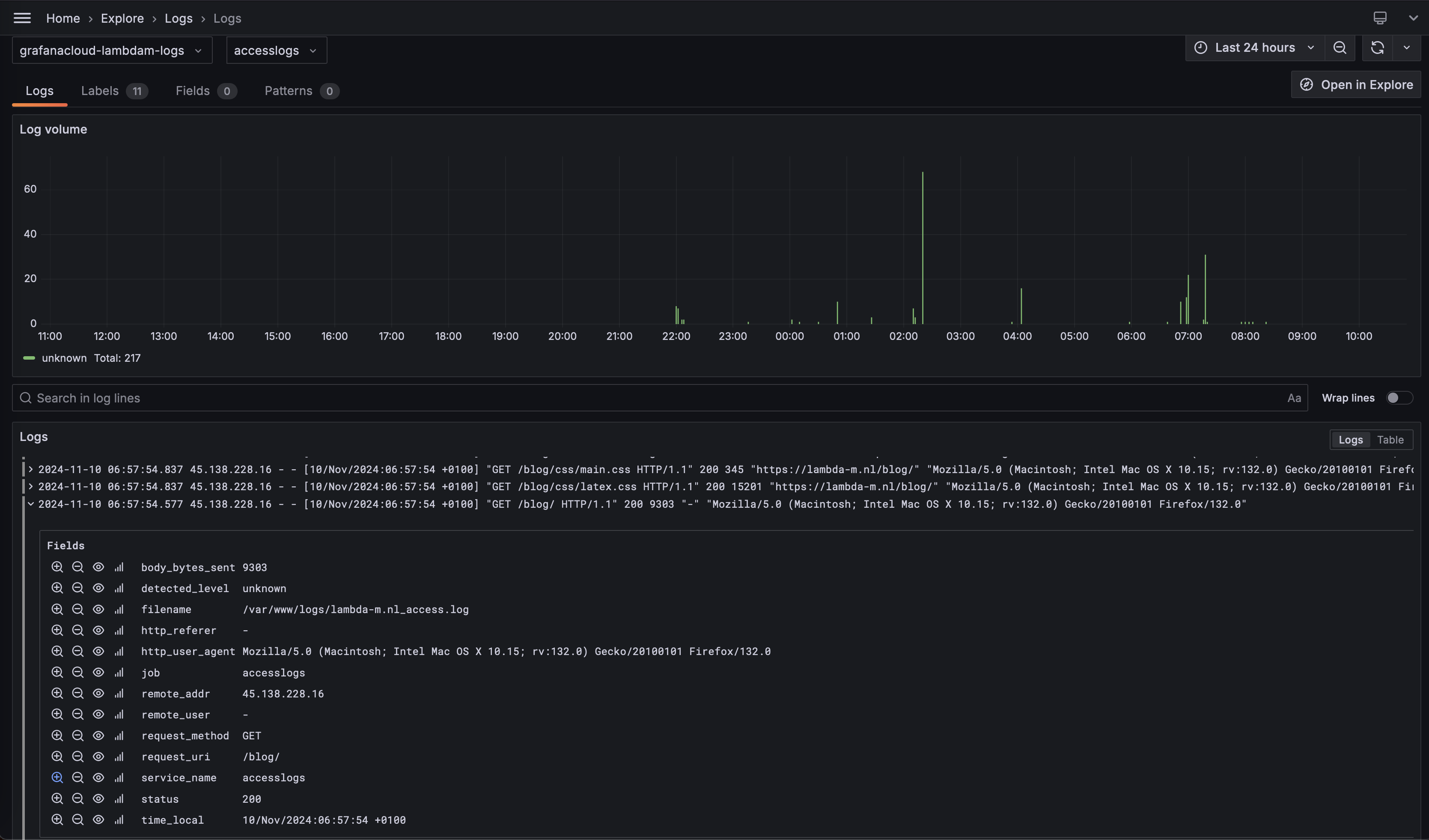 Grafana Logs Explorer